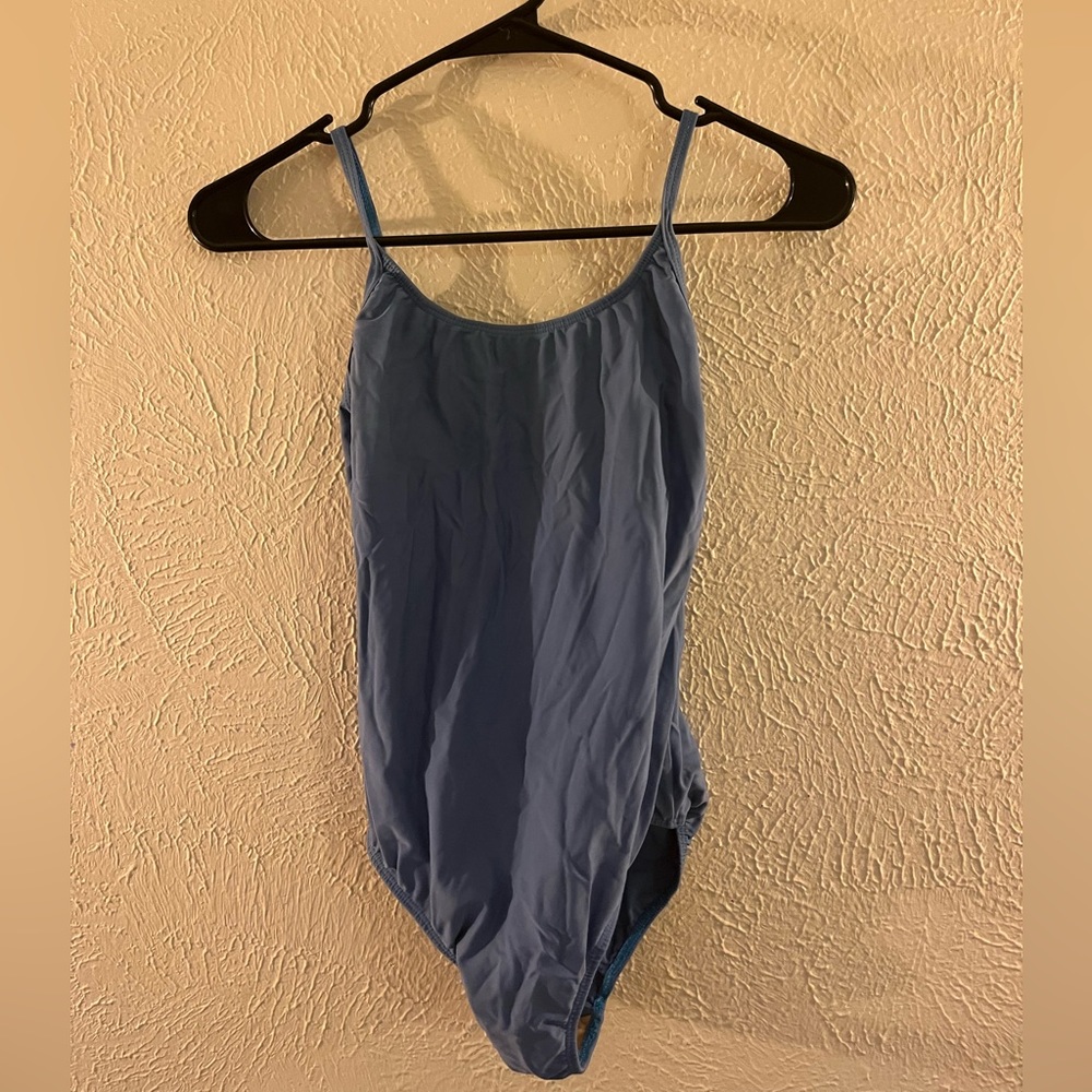 Simple blue ballet leotard size small good condition